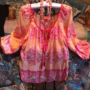 Hale Bob silk/rayon blouse. XS